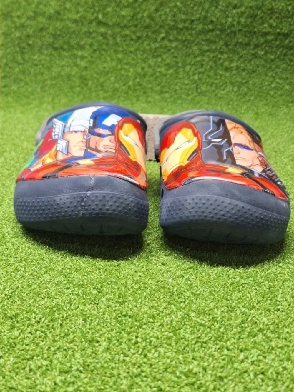 CROCS marvel Kids Graphic Clog in Navy, Red and Yellow